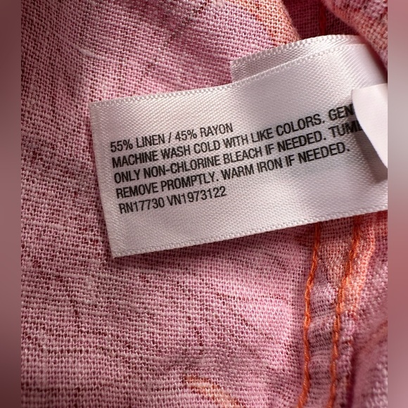 Women's Universal Thread Linen Long Sleeve Collared Button-Down Shirt - Picture 8 of 10